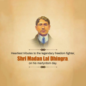 Madan Lal Dhingra Martyrdom Day Advertisement For Telegram