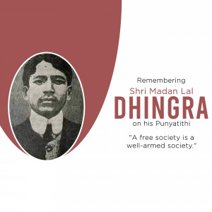 Shri Madan Lal Dhingra - Punyatithi Design For Instagram