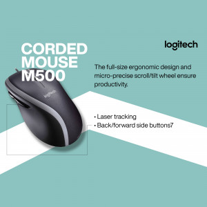 Logitech Corded Mouse M500 Branding Post For Google Business Profile