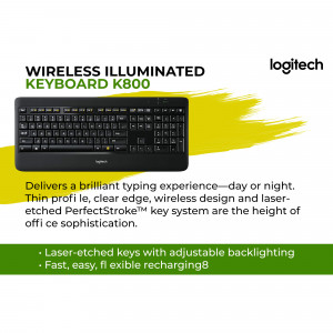 Logitech K800 Wireless Illuminated Keyboard Creative Design For WhatsApp