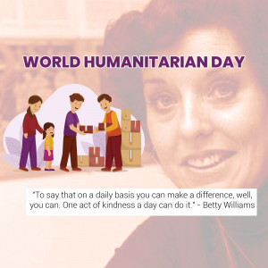 World Humanitarian Day - Making A Difference Social Media Post For X