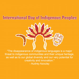 International Day Of Indigenous Peoples Promotional Banner For Pinterest