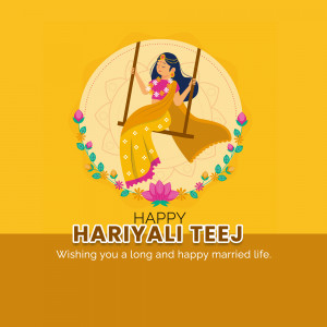 Happy Haritalika Teej Greetings Flyer For Google Business Profile