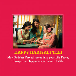 Happy Hariyali Teej Greetings Business Poster For Google Business Profile