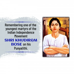 Khudiram Bose - Indian Independence Movement Creative Design For Telegram