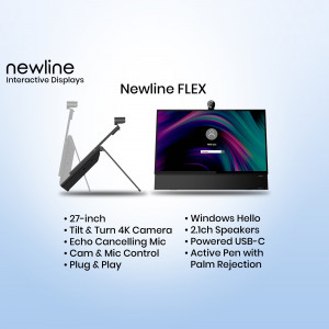 Newline FLEX 27-inch Interactive Display with Camera and Speakers