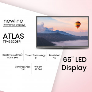 Newline Atlas TT-6520ER 65 inch LED Interactive Display with Hot Air Balloon Background