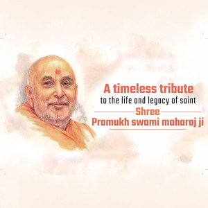 Pramukh Swami Maharaj Tribute Creative Design For WhatsApp