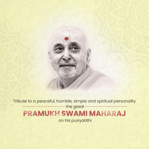 Pramukh Swami Maharaj Tribute Flyer For Google Business Profile