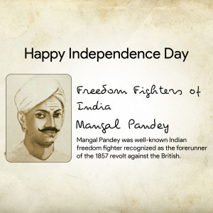 Happy Independence Day - Mangal Pandey Artwork For Pinterest