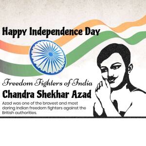 Happy Independence Day - Chandra Shekhar Azad Promotional Banner For Twitter