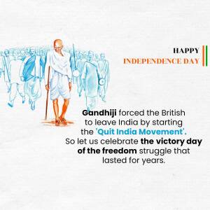 Happy Independence Day - Gandhi Ji Banner For X