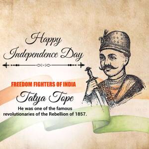 Happy Independence Day - Tatya Tope Image For Google Business Profile