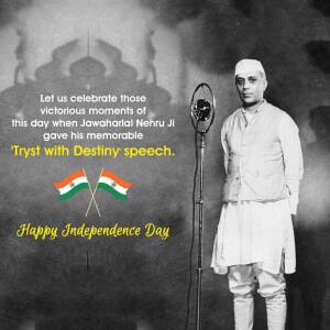 Jawaharlal Nehru's Tryst With Destiny Speech Branding Post For Threads