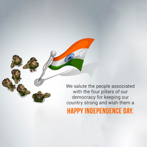 Happy Independence Day - Salute To The Nation Marketing Image For Facebook