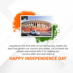 Happy Independence Day - Parliament House Poster For LinkedIn