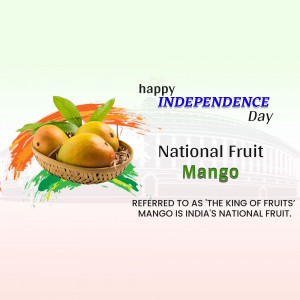Happy Independence Day - Mango, India's National Fruit Poster For LinkedIn