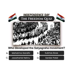Independence Day Freedom Quiz Business Poster For Telegram