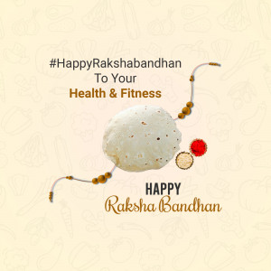 Raksha Bandhan greeting with a coconut and Rakhi