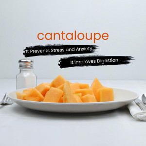 Cantaloupe: Benefits For Stress, Anxiety & Digestion Social Media Post For LinkedIn