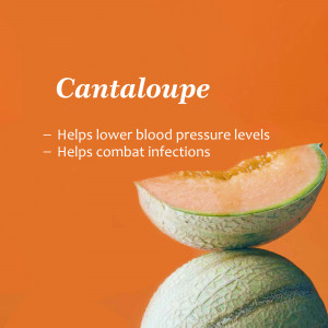 Health Benefits Of Cantaloupe Flyer For Instagram