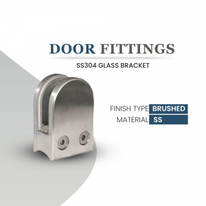 Stainless Steel Glass Bracket - SS304 Door Fitting Template For Instagram