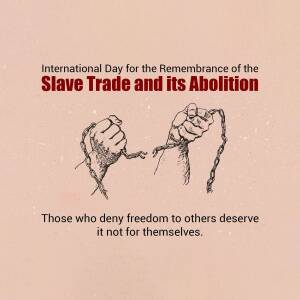 International Day For The Remembrance Of The Slave Trade And Its Abolition Marketing Image For LinkedIn