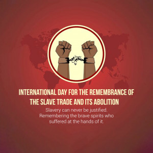 International Day For The Remembrance Of The Slave Trade Promotional Banner For Twitter