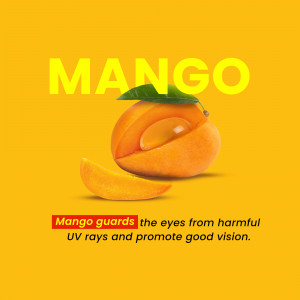 A vibrant image of a sliced mango with a focus on its health benefits.