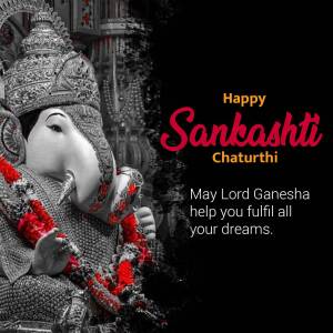 Happy Sankashti Chaturthi Branding Post For WhatsApp
