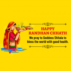 Happy Randhan Chhath Greetings Banner For WhatsApp