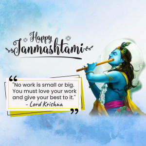 Happy Janmashtami Branding Post For Telegram