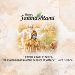 Happy Janmashtami Marketing Image For Twitter
