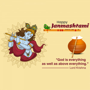 Happy Janmashtami - Lord Krishna Image For Instagram