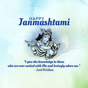 Happy Janmashtami Creative Design For WhatsApp