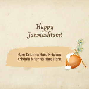 Happy Janmashtami Flyer For Telegram