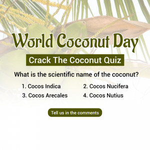 World Coconut Day Quiz Flyer For Google Business Profile