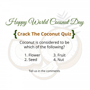 Happy World Coconut Day - Quiz Business Poster For Twitter