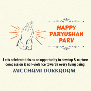 Happy Paryushan Parv - Michchami Dukadam Flyer For Instagram