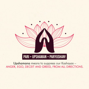 Paryushan - Suppressing Inner Negatives Graphic For WhatsApp