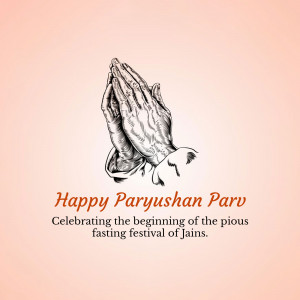 Happy Paryushan Parv Greeting Banner For Twitter