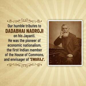 Dadabhai Naoroji Jayanti Tribute Graphic For Threads