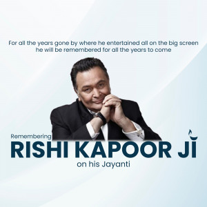 Remembering Rishi Kapoor Ji Business Poster For Facebook