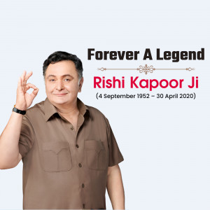 Rishi Kapoor - A Tribute Graphic For Facebook