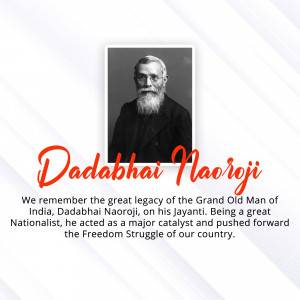 Dadabhai Naoroji Jayanti Marketing Image For Facebook