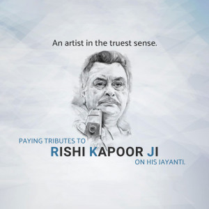 Rishi Kapoor Tribute Business Poster For Instagram