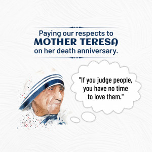 Mother Teresa Death Anniversary Tribute Design For Twitter