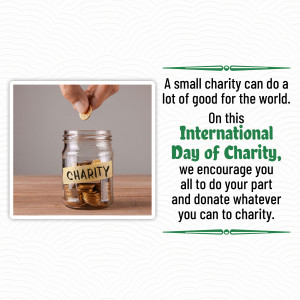 International Day Of Charity - Donate Now Banner For Telegram