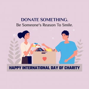 International Day Of Charity - Donate Something Flyer For Google Business Profile