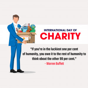 International Day Of Charity Business Poster For WhatsApp